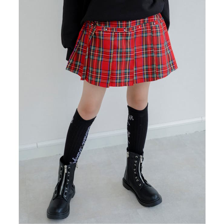 レッド | スタッズラインプリーツスカパン | F.O.Online Store
