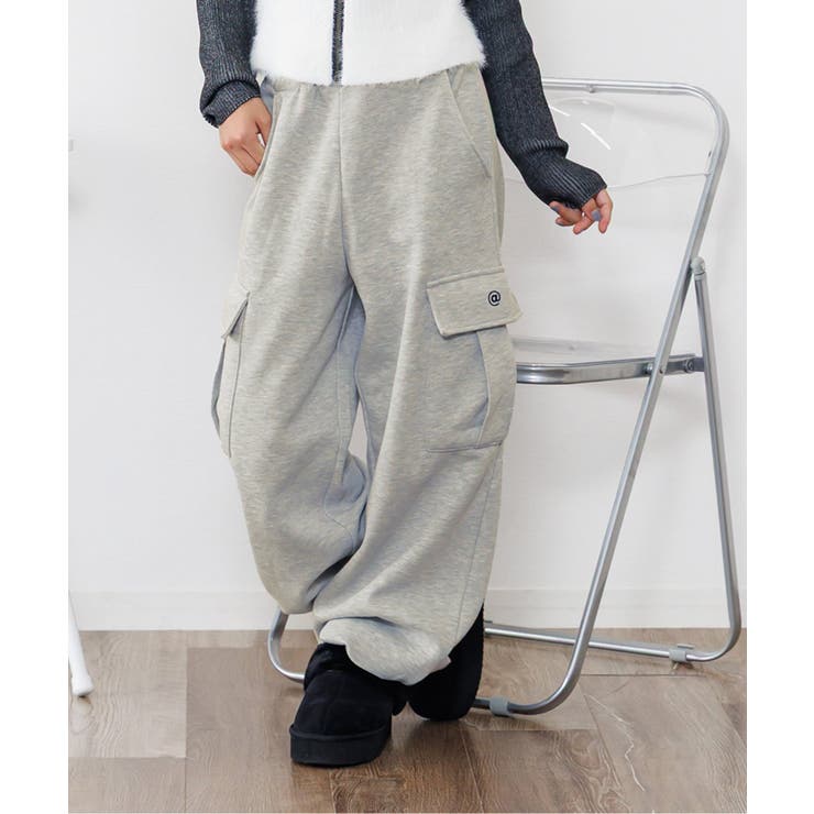 グレー | 裏起毛フロントネームカーゴパンツ | F.O.Online Store