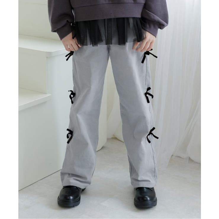 サックス | コーデュロイりぼんパンツ | F.O.Online Store