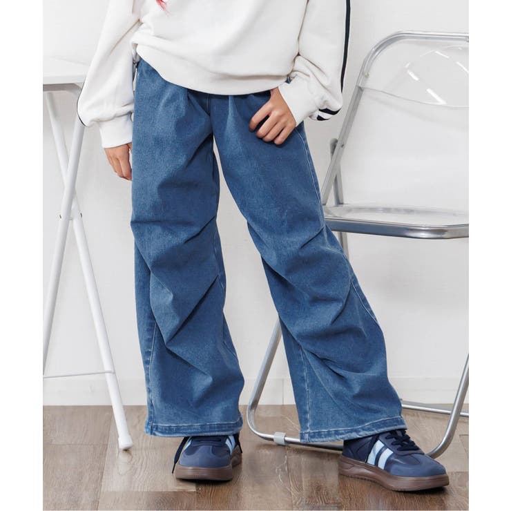 ブルー | あったかフロントジップワイドパンツ | F.O.Online Store