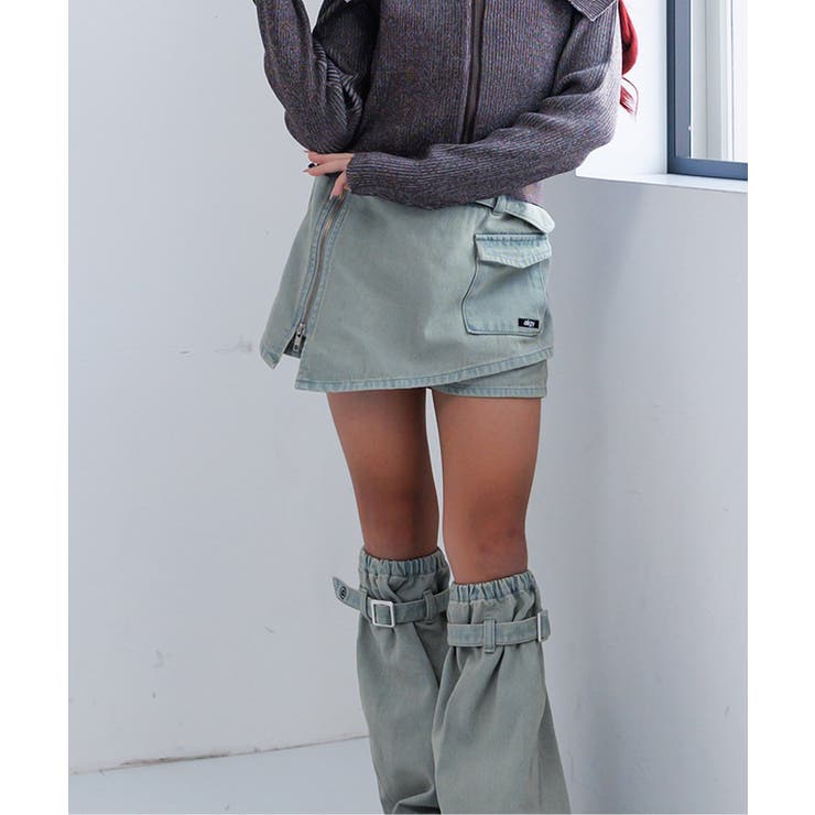 カーキ | アシメラップキュロット | F.O.Online Store