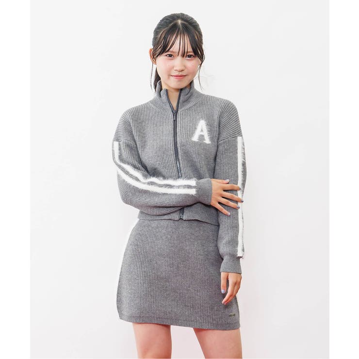 チャコール | シャギーラインニットセットアップ | F.O.Online Store