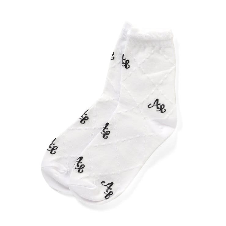 オフホワイト | モノグラムクルーソックス | F.O.Online Store