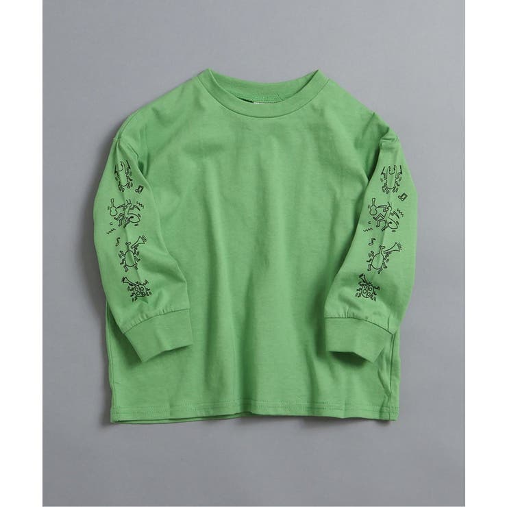グリーン | WEB限定  袖イロイロプリントTシャツ | F.O.Online Store
