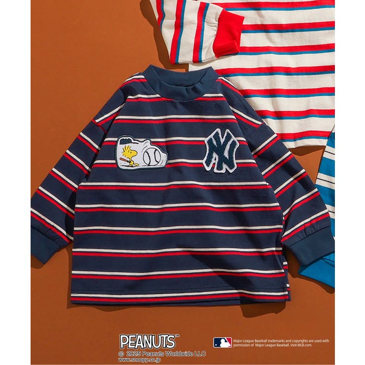 極美品 ファミリア ピーナッツコラボ 長袖Tシャツ ボーダー ロンT