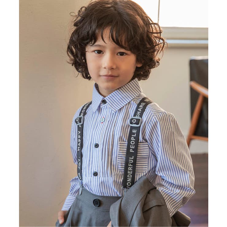 ストライプ柄 | 【フォーマル】えらべる襟 長袖シャツ | F.O.Online Store