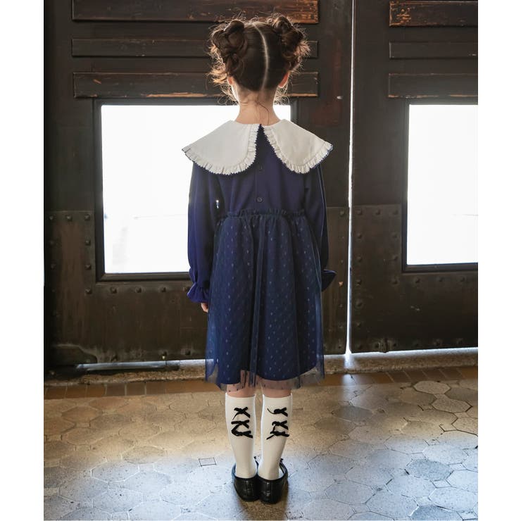 【フォーマル】ビック衿チュールワンピース  | F.O.Online Store | 詳細画像9 