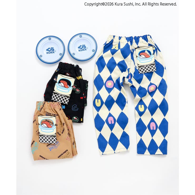 防汚加工 くら寿司コラボ 総柄SUSHIパンツ  10分丈 | F.O.Online Store | 詳細画像15 