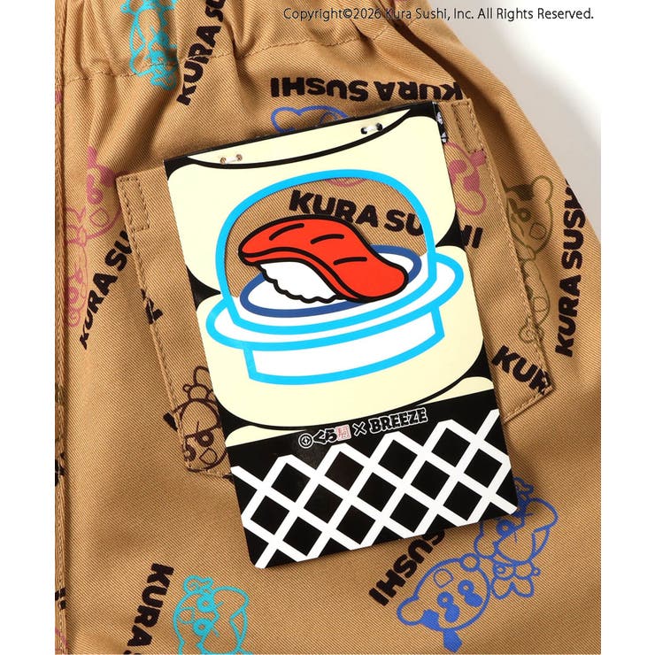 防汚加工 くら寿司コラボ 総柄SUSHIパンツ  10分丈 | F.O.Online Store | 詳細画像6 