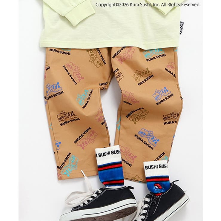 ベージュ | 防汚加工 くら寿司コラボ 総柄SUSHIパンツ  10分丈 | F.O.Online Store