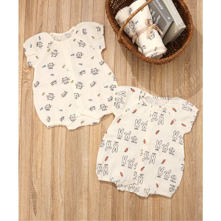 ねこ・うさぎガーゼロンパス | F.O.Online Store | 詳細画像10 