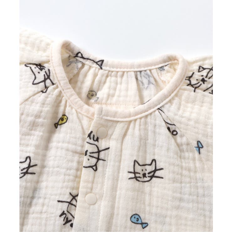ねこ・うさぎガーゼロンパス | F.O.Online Store | 詳細画像4 