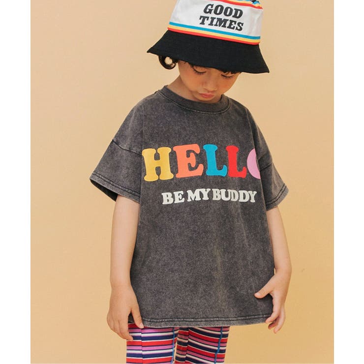 チャコール | I'm Jelly ピグメント加工ロゴTシャツ | F.O.Online Store
