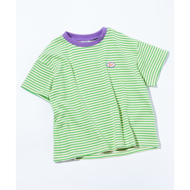 グリーン | ミジンボーダーTシャツ | F.O.Online Store