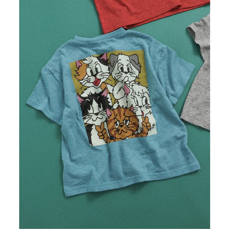 ターコイズブルー | 【リンク】BREEZY CATS イラストTシャツ | F.O.Online Store