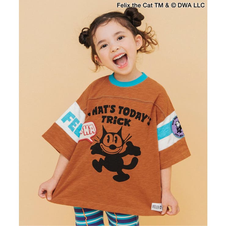 キャメル | 【フィリックス・ザ・キャット】ワッペンフットボールＴシャツ | F.O.Online Store