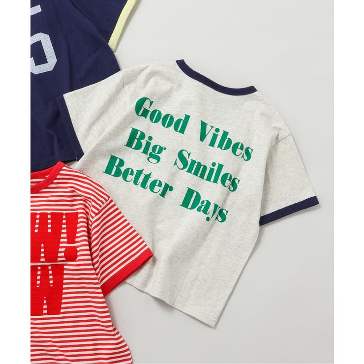 アイボリー | 【リンク】リンガー配色3柄ロゴTシャツ | F.O.Online Store
