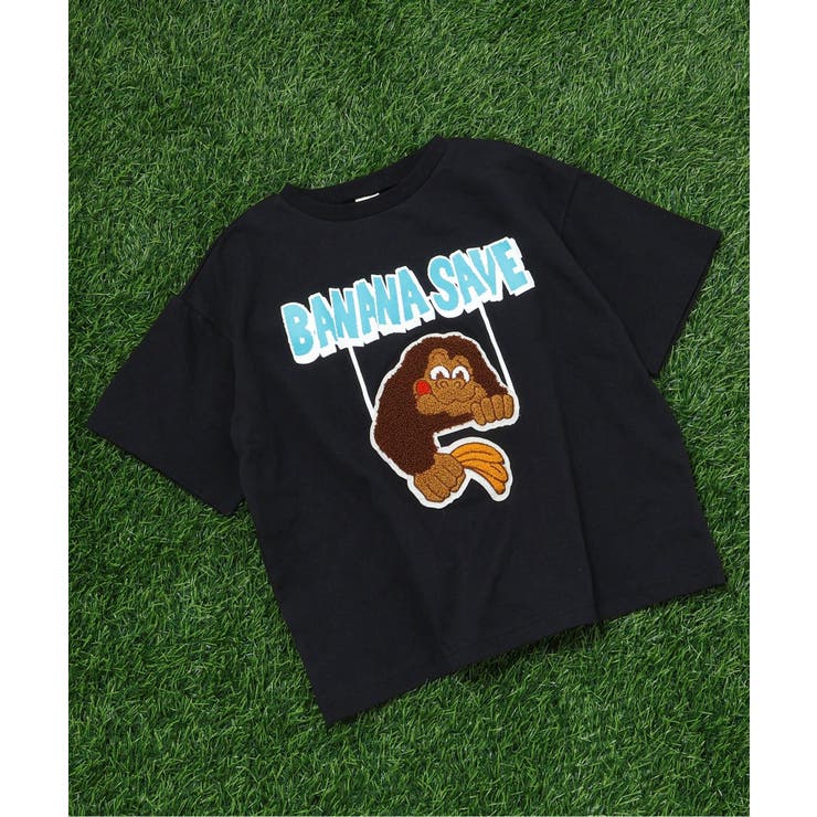 ブラック | 【リンク】アニマルサガラワッペンTシャツ | F.O.Online Store