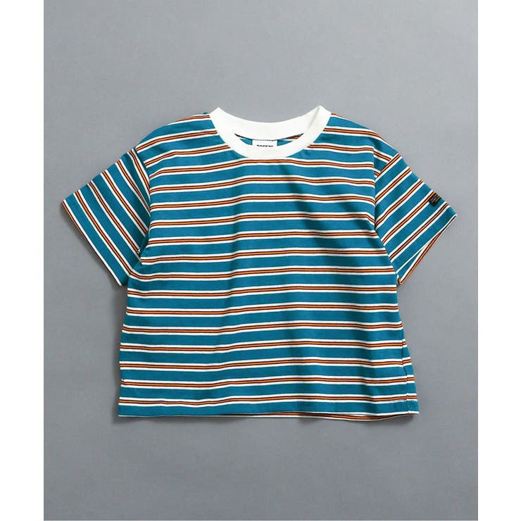 ターコイズブルー | 【WEB限定】ボーダー&無地ベーシック半袖Tシャツ | F.O.Online Store