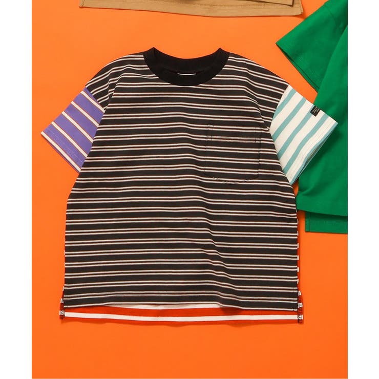 BEAMS (BEAMS) Loose Border T-shirt (T-shirts, cut and sewn T