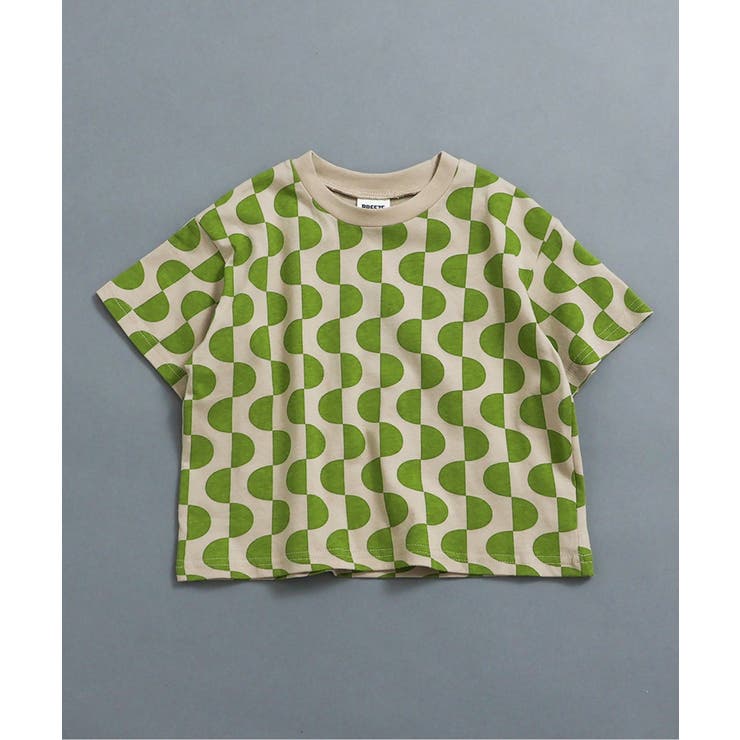 カーキ | WEB限定  レトロ総柄Tシャツ | F.O.Online Store