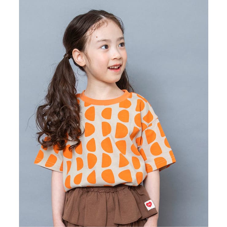 オレンジ | WEB限定  レトロ総柄Tシャツ | F.O.Online Store