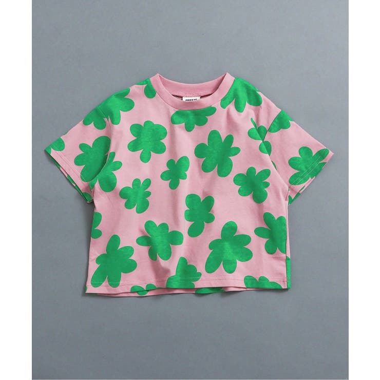 サーモンピンク | WEB限定  レトロ総柄Tシャツ | F.O.Online Store