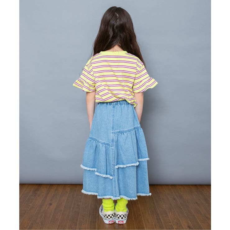 WEB限定  袖フリルボーダーTシャツ | F.O.Online Store | 詳細画像16 