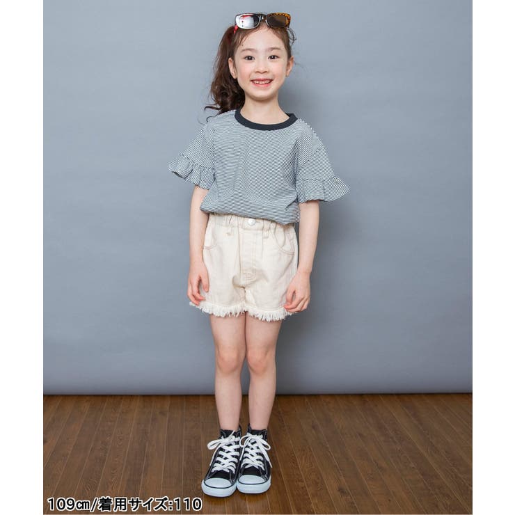 WEB限定  袖フリルボーダーTシャツ | F.O.Online Store | 詳細画像6 