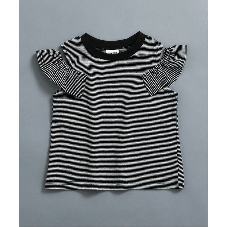 ブラック | WEB限定   オープンショルダーフリルTシャツ | F.O.Online Store