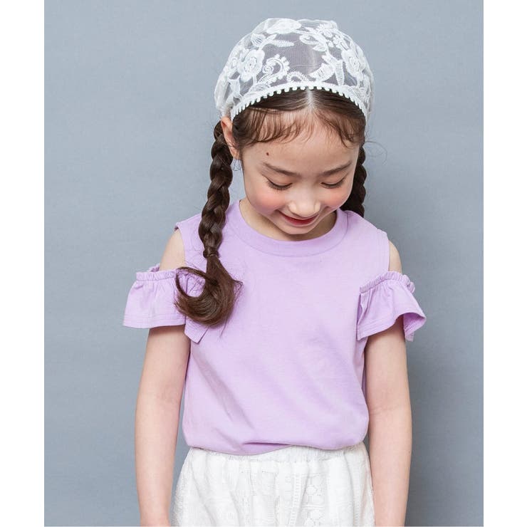 ラベンダー | WEB限定   オープンショルダーフリルTシャツ | F.O.Online Store
