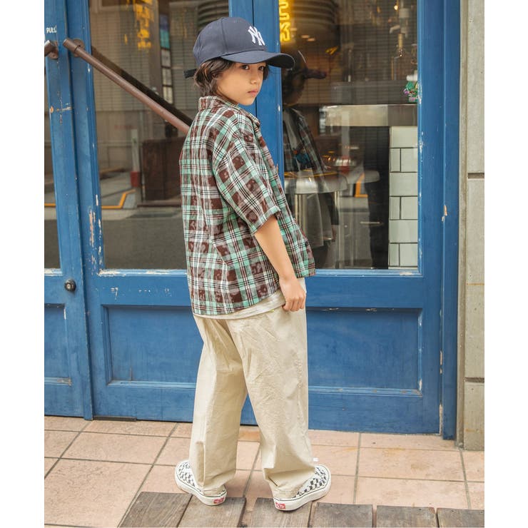 B NEWJACK ケミカルプリントチェックシャツ | F.O.Online Store | 詳細画像5 
