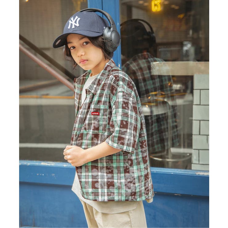 B NEWJACK ケミカルプリントチェックシャツ | F.O.Online Store | 詳細画像6 