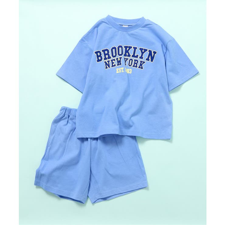 サックス | WEB限定  ゆるカレッジワイドシルエットセットアップ | F.O.Online Store