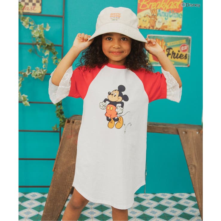 リンク】ディズニーキャラクター/Tシャツワンピース[品番：FOKK0022411