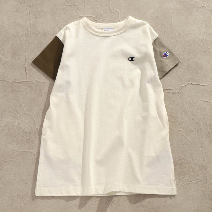 Champion チャンピオン 袖配色ワンピース 品番 Fokk F O Online Store エフオーオンラインストア の キッズファッション通販 Shoplist ショップリスト