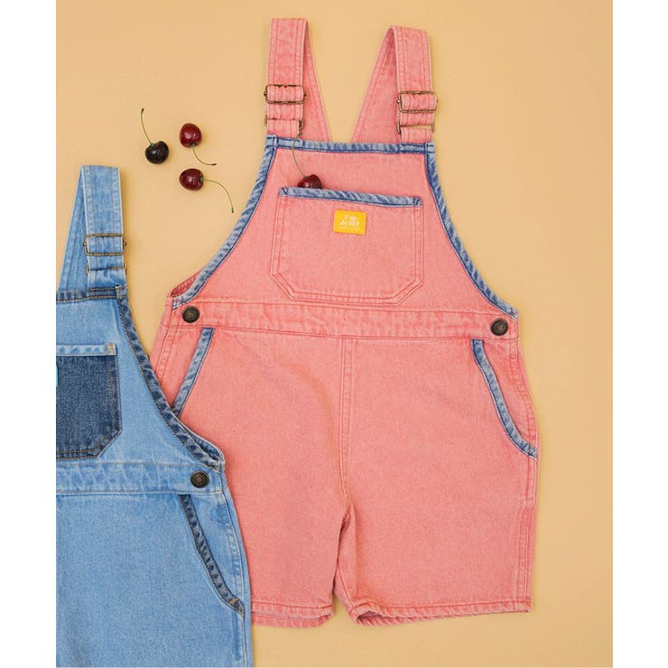 ピンク | I'm Jelly 加工ショートサロペット | F.O.Online Store