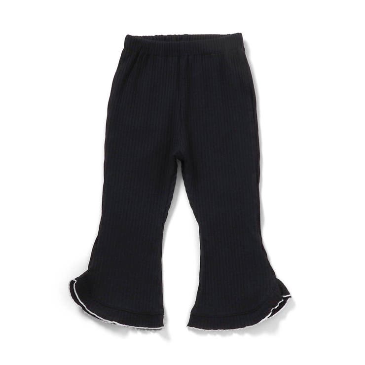 ブラック | 【リンク】メロウリブフレアパンツ  10分丈 | F.O.Online Store