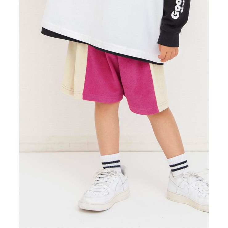 ピンク | 【リンク】サイドラインパイルハーフパンツ（セットアップ可）  5分丈 | F.O.Online Store