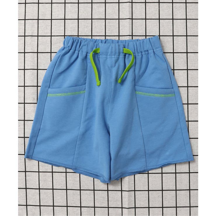 ブルー | カラバリ切替ポケットカットソーパンツ  4分丈 | F.O.Online Store