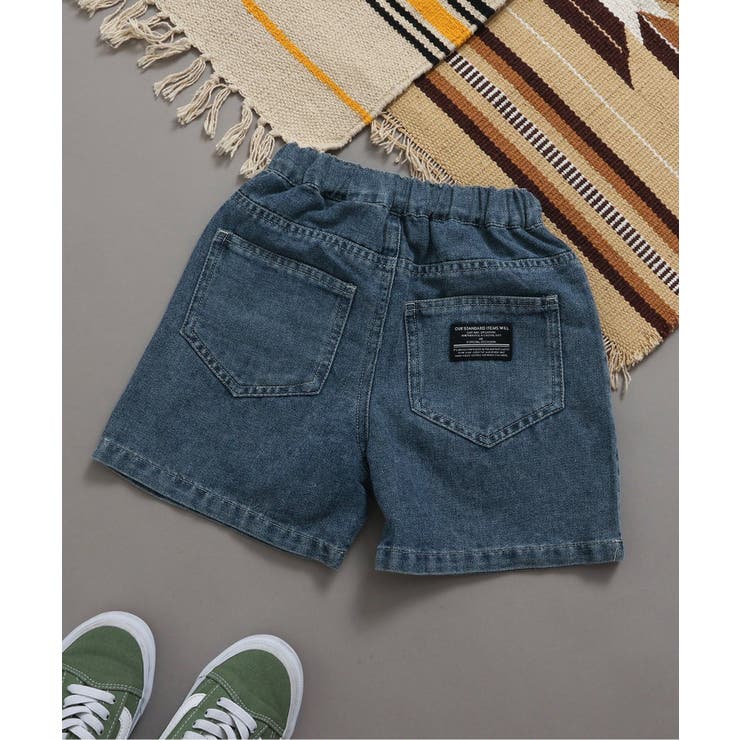 ブルー | カラーデニムハーフパンツ  5分丈 | F.O.Online Store
