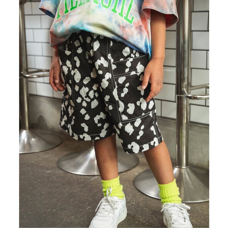 ブラック | B NEWJACK ワイドフィットハーフパンツ  6分丈 | F.O.Online Store