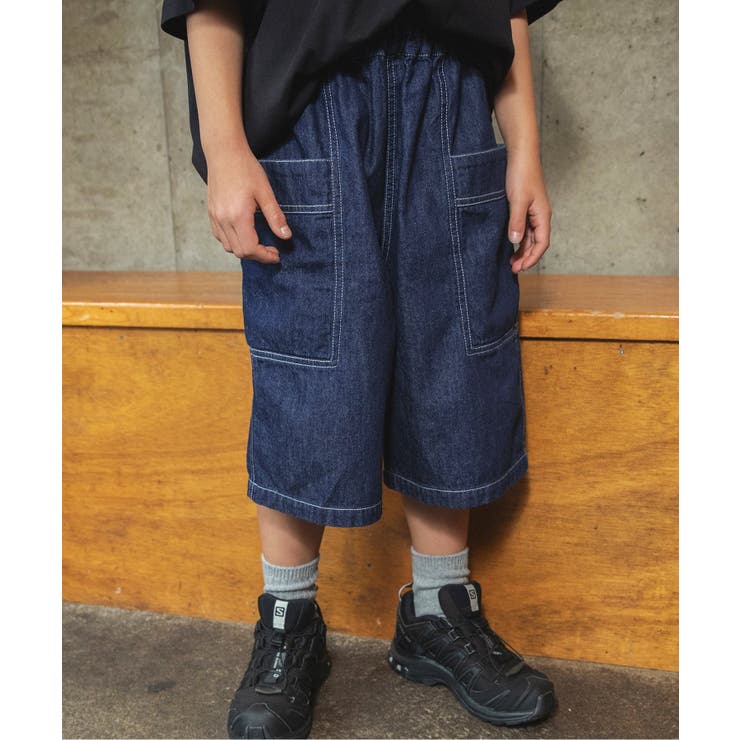 デニム | B NEWJACK ワイドフィットハーフパンツ  6分丈 | F.O.Online Store