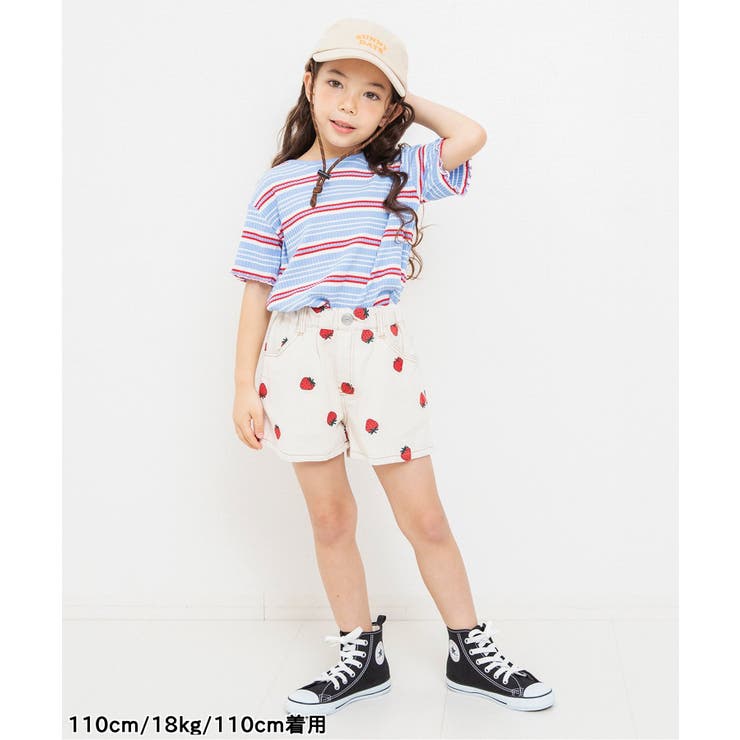 刺繍デニムショートパンツ ショート丈[品番：FOKK0026620]｜F.O.Online