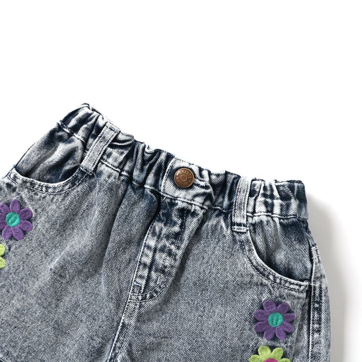 刺繍デニムショートパンツ ショート丈[品番：FOKK0018636]｜F.O.