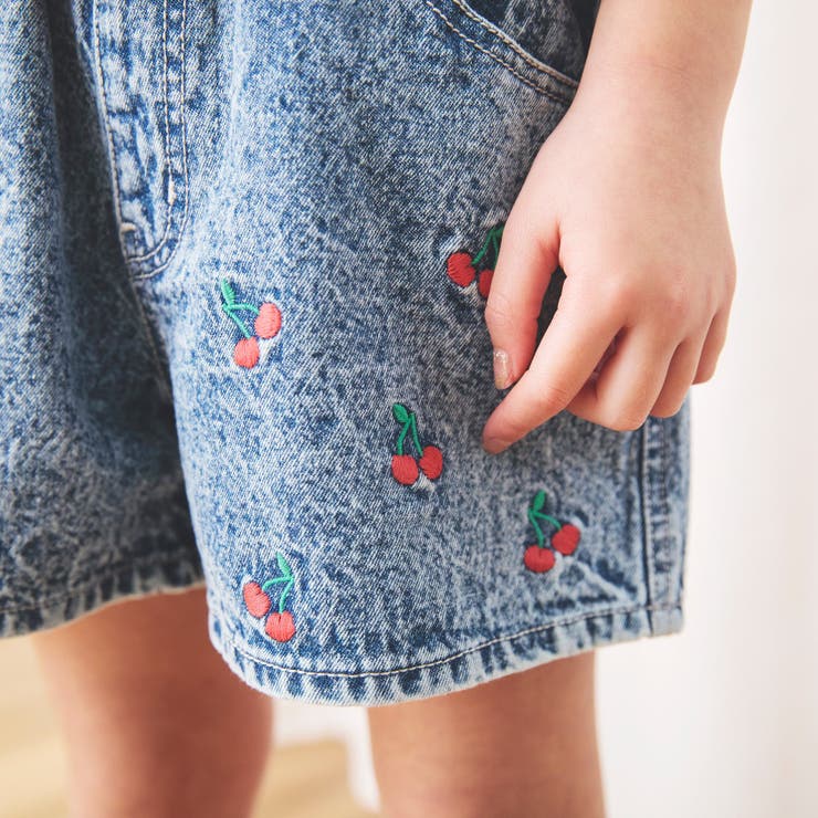 刺繍デニムショートパンツ ショート丈[品番：FOKK0015255]｜F.O.Online