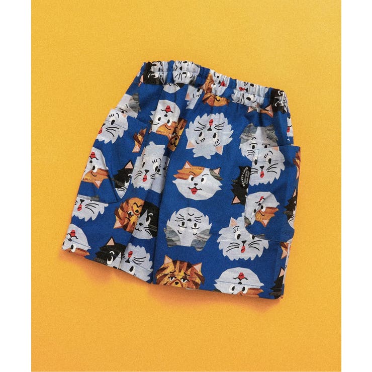 ネイビーブルー | BREEZY CATS 総柄パンツ  4分丈 | F.O.Online Store
