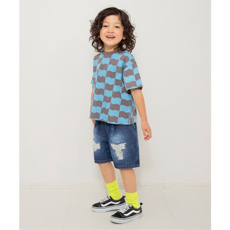 WEB限定  ダメージデニムハーフパンツ  5分丈 | F.O.Online Store | 詳細画像5 