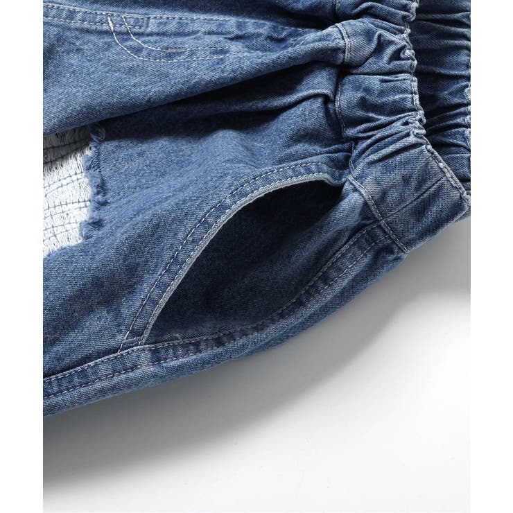WEB限定  ダメージデニムハーフパンツ  5分丈 | F.O.Online Store | 詳細画像9 