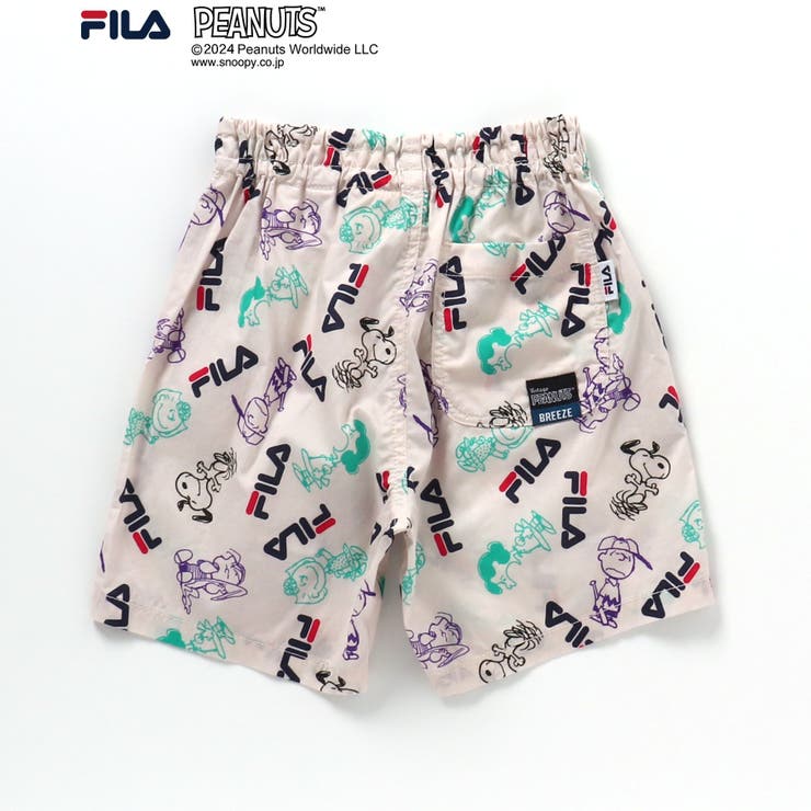 WEB限定 PEANUTS×FILA(フィラ)コラボ 総柄ハーフパンツ